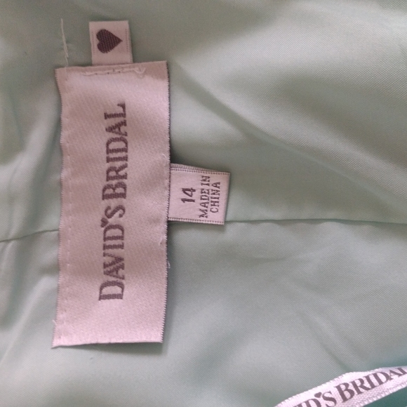 David's Bridal Light Blue Strapless Dress - Picture 7 of 9